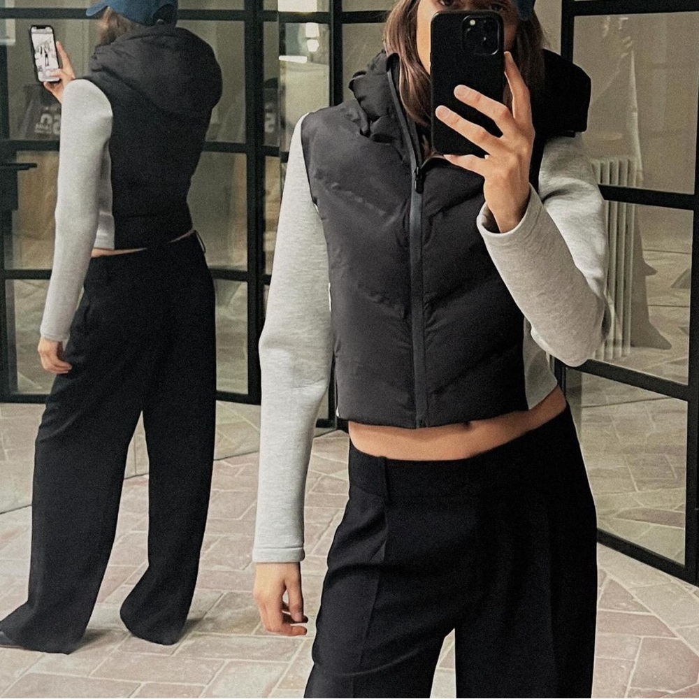Zara Combination Puffer Jacket NWT